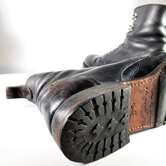 John Fluevog Living Black Casual Lace-Up Boot Size Women 7 / Men 5 - Picture 11 of 14